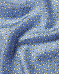Accessories<Charles Tyrwhitt Raining Cats And Dogs Print Silk Pocket Square - Cornflower Blue