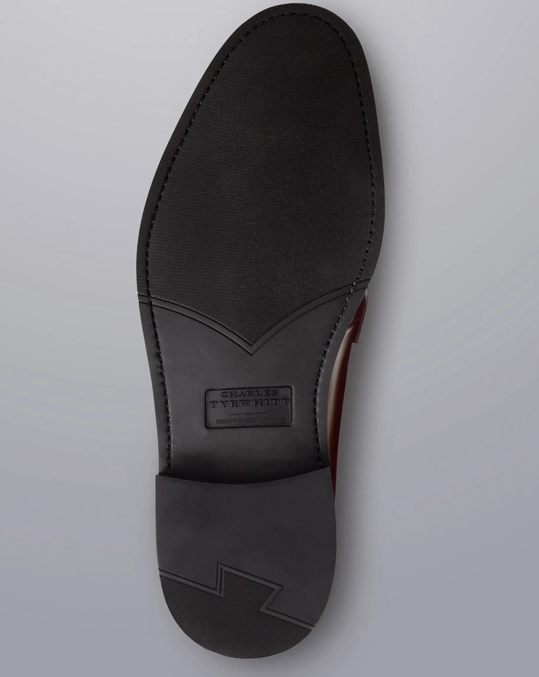 Shoes<Charles Tyrwhitt Rubber Sole High Shine Leather Derby Shoes - Dark Chocolate