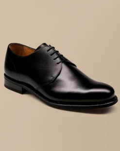Smart Shoes|Black Shoes<Charles Tyrwhitt Rubber Sole Leather Derby Shoes - Black