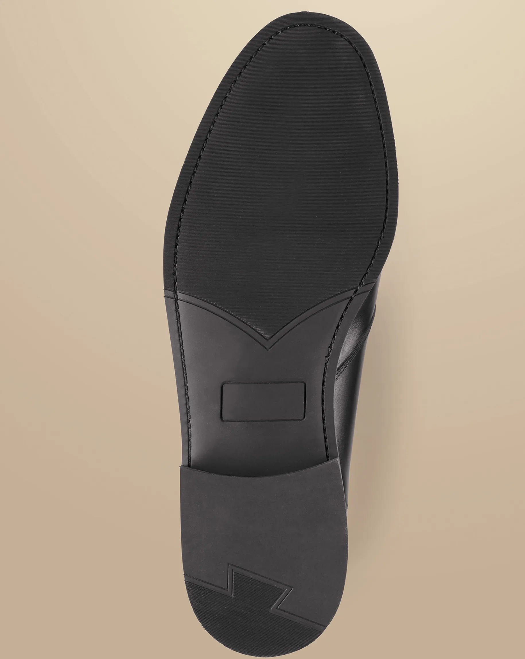 Smart Shoes|Black Shoes<Charles Tyrwhitt Rubber Sole Leather Derby Shoes - Black