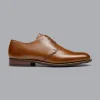 Shoes<Charles Tyrwhitt Rubber Sole Leather Derby Shoes - Dark Tan