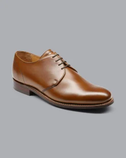 Shoes<Charles Tyrwhitt Rubber Sole Leather Derby Shoes - Dark Tan