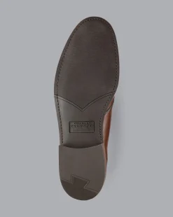 Shoes<Charles Tyrwhitt Rubber Sole Leather Derby Shoes - Dark Tan