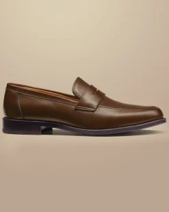 Races|Loafers<Charles Tyrwhitt Saddle Loafers - Dark Tan