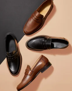 Races|Loafers<Charles Tyrwhitt Saddle Loafers - Dark Tan