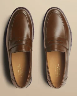 Races|Loafers<Charles Tyrwhitt Saddle Loafers - Dark Tan