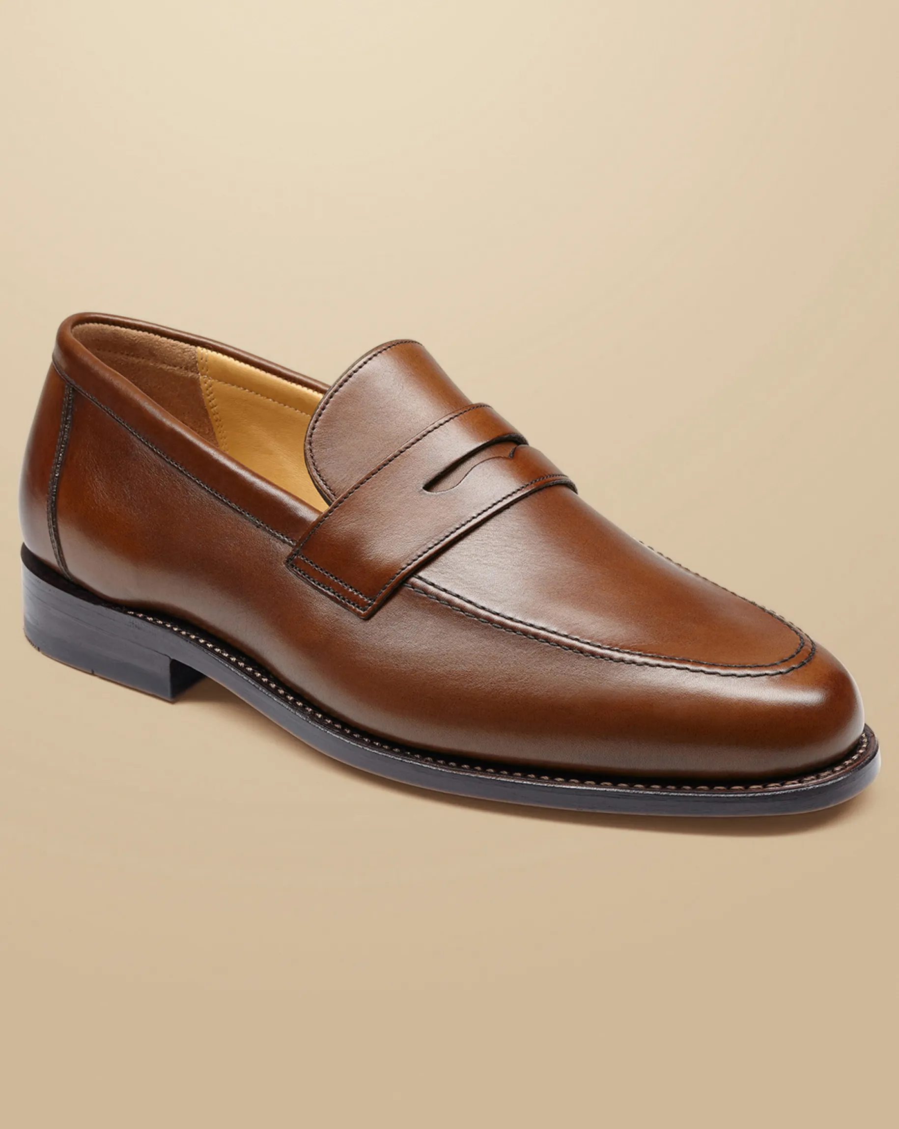 Races|Loafers<Charles Tyrwhitt Saddle Loafers - Dark Tan