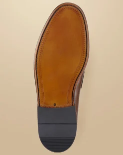 Races|Loafers<Charles Tyrwhitt Saddle Loafers - Dark Tan