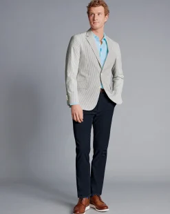 Coats & Jackets|Blazers<Charles Tyrwhitt Seersucker Jacket - Silver Grey