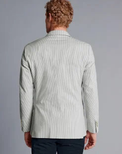 Coats & Jackets|Blazers<Charles Tyrwhitt Seersucker Jacket - Silver Grey