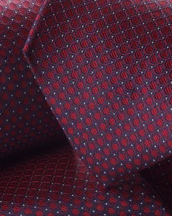 Ties & Bow-ties<Charles Tyrwhitt Semi Plain Pattern Silk Tie - Red