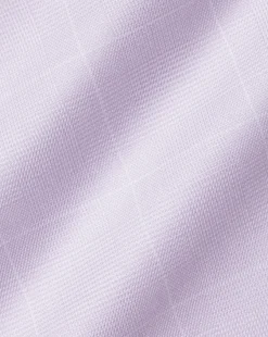 Shirt Sale|Dress Shirts<Charles Tyrwhitt Semi-Spread Collar Egyptian Cotton Twill Prince of Wales Check Shirt - Purple Lilac