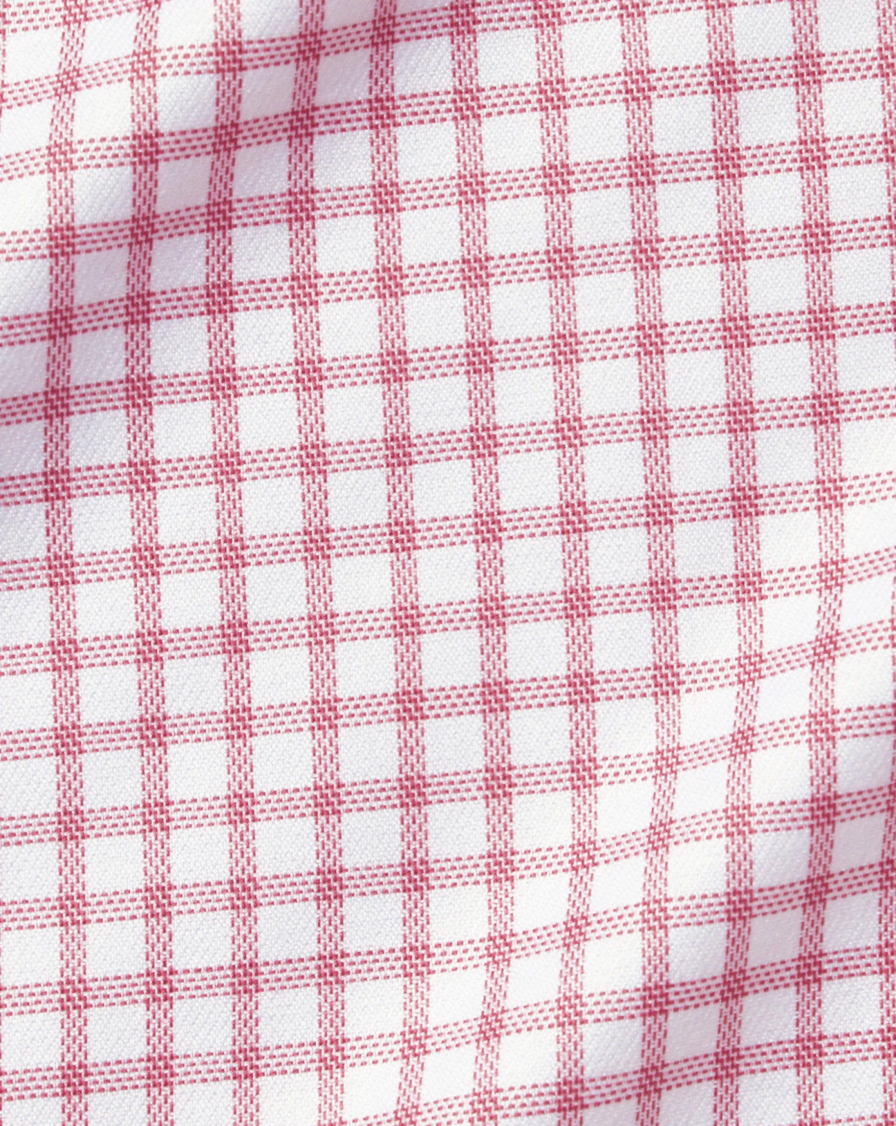 Shirt Sale|Dress Shirts<Charles Tyrwhitt Semi-Spread Collar Egyptian Cotton Twill Fine Check Shirt - Dark Pink
