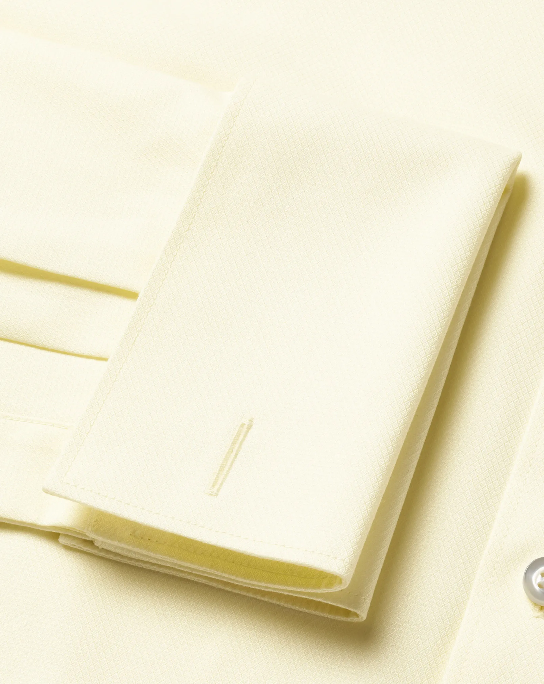 Shirt Sale|Dress Shirts<Charles Tyrwhitt Semi-Spread Collar Egyptian Cotton Berkshire Weave Shirt - Lemon Lemon Yellow