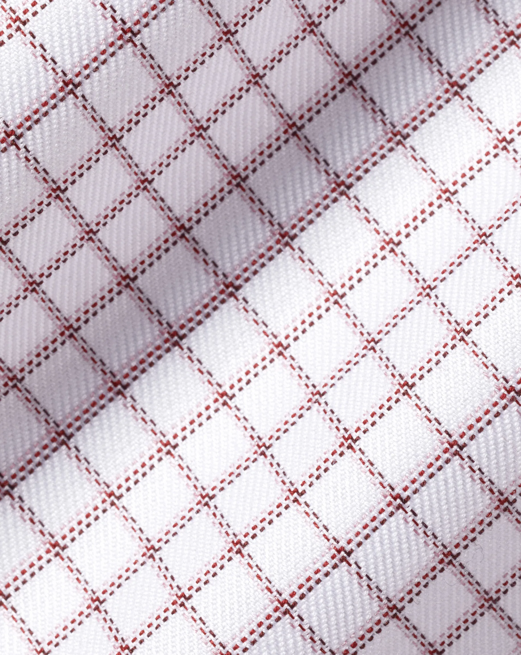 Shirt Sale|Dress Shirts<Charles Tyrwhitt Semi-Spread Collar Egyptian Cotton Check Shirt - Dark Red