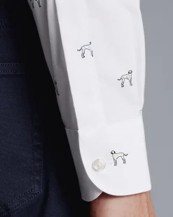 Casual Shirts|Dress Shirts<Charles Tyrwhitt Semi-Spread Collar Non-Iron Dalmatian Print Shirt - Multi Multicoloured