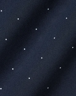 Printed Shirts|Business Casual Shirts<Charles Tyrwhitt Semi-Spread Collar Non-Iron Spot Print Shirt - Navy