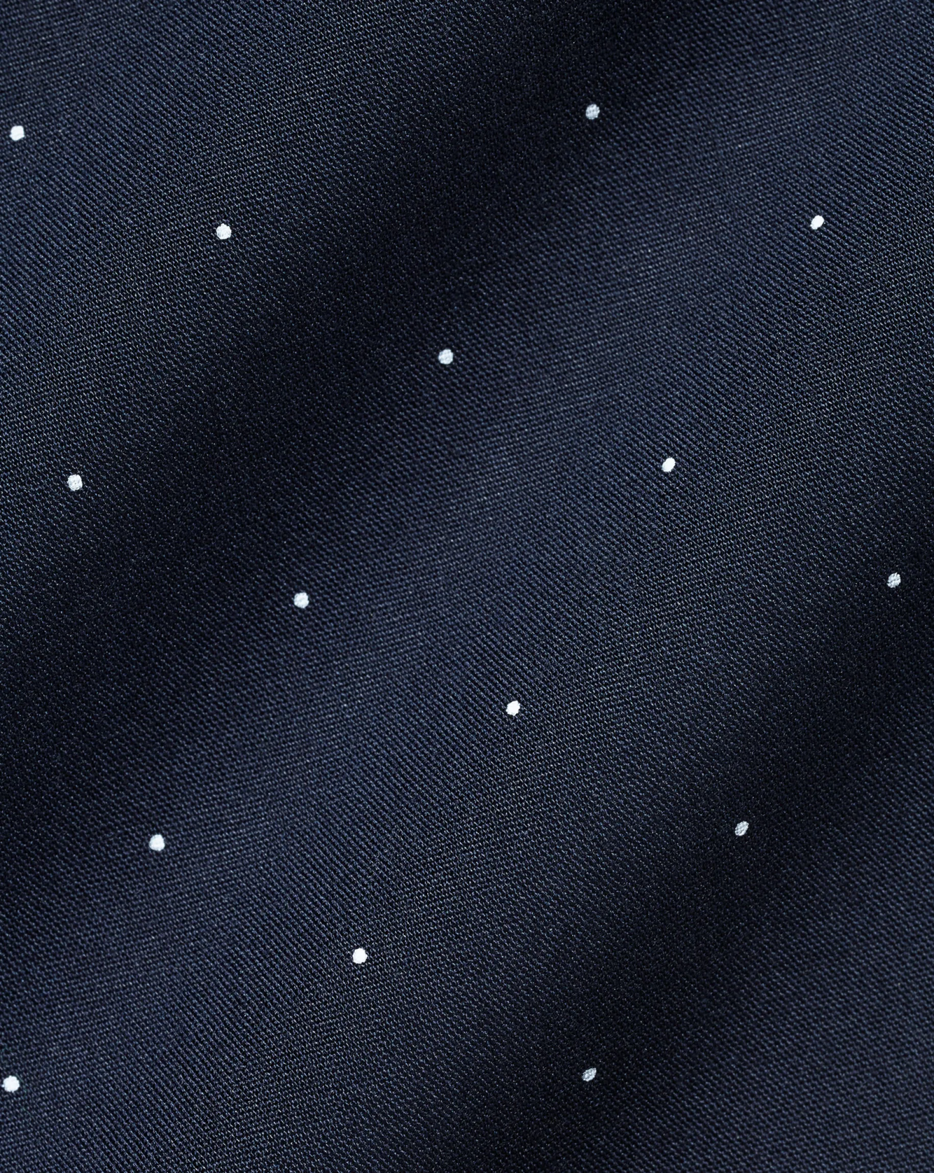 Printed Shirts|Business Casual Shirts<Charles Tyrwhitt Semi-Spread Collar Non-Iron Spot Print Shirt - Navy