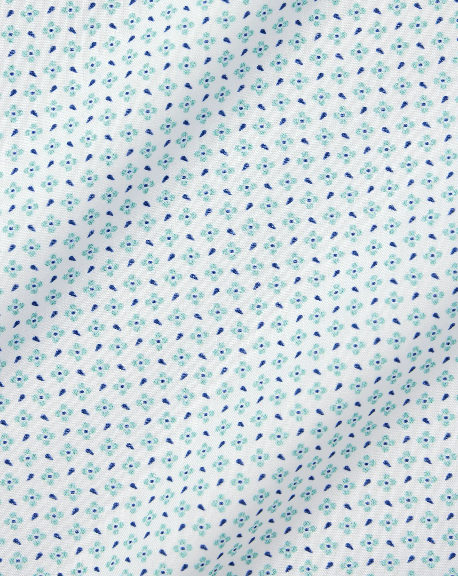 Shirt Sale|Casual Shirts<Charles Tyrwhitt Semi-Spread Collar Non-Iron Petal Print Shirt - Green Aqua
