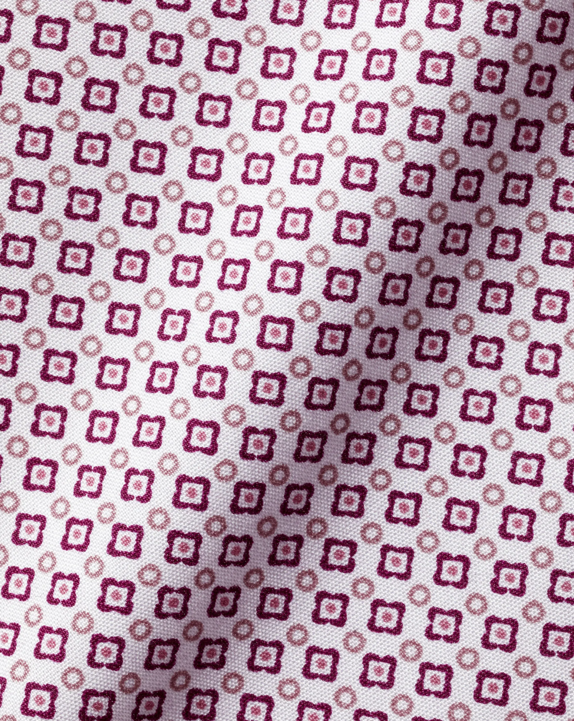 Shirt Sale<Charles Tyrwhitt Semi-Spread Collar Shadow Diamond Print Non-Iron Shirt - Blackberry Purple