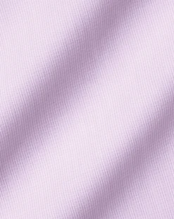 Shirt Sale|Dress Shirts<Charles Tyrwhitt Semi-Spread Collar Twill Shirt with Printed Trim - Violet Purple