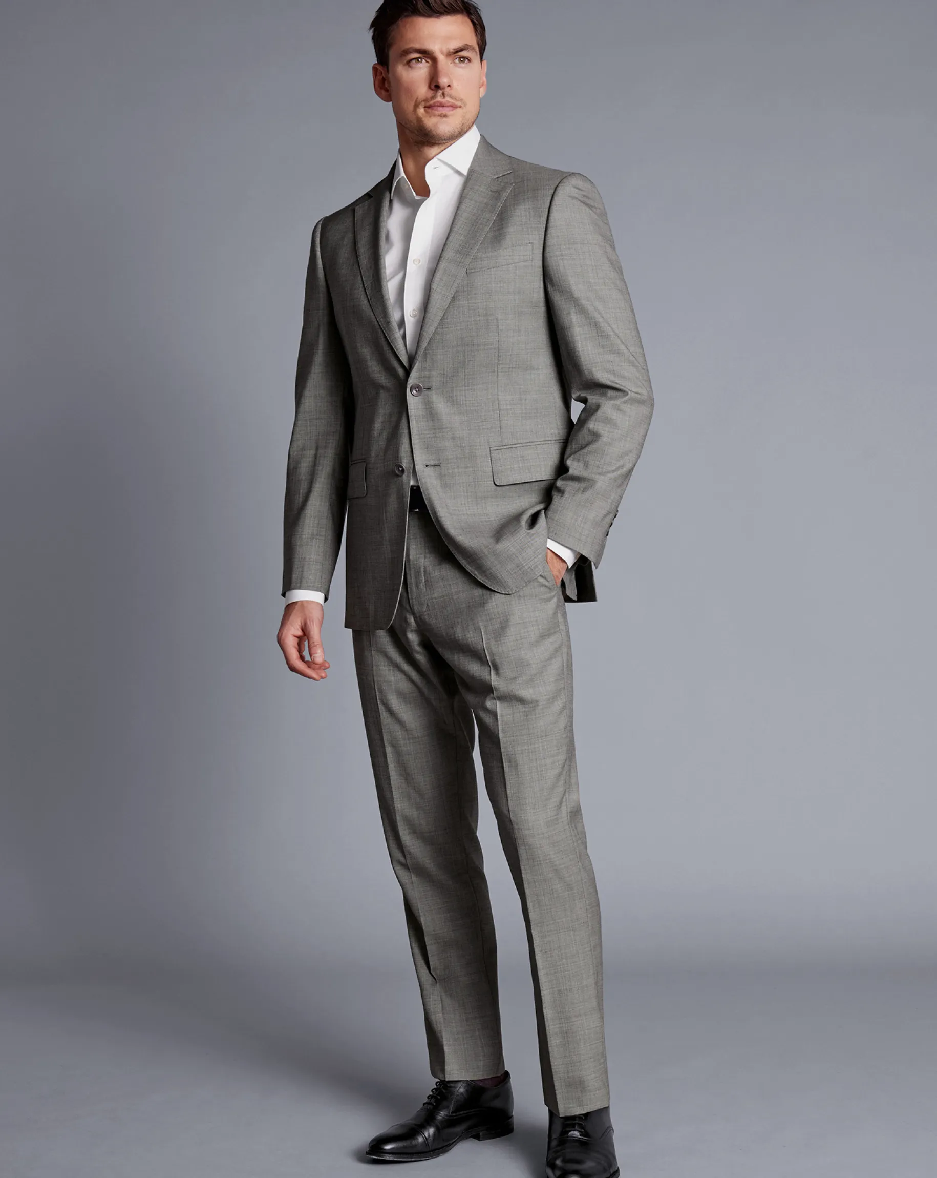 Suit Jackets|Blazers<Charles Tyrwhitt Sharkskin Suit Jacket - Light Grey
