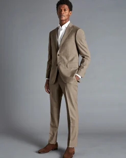 Suit Jackets|Blazers<Charles Tyrwhitt Sharkskin Suit Jacket - Oatmeal