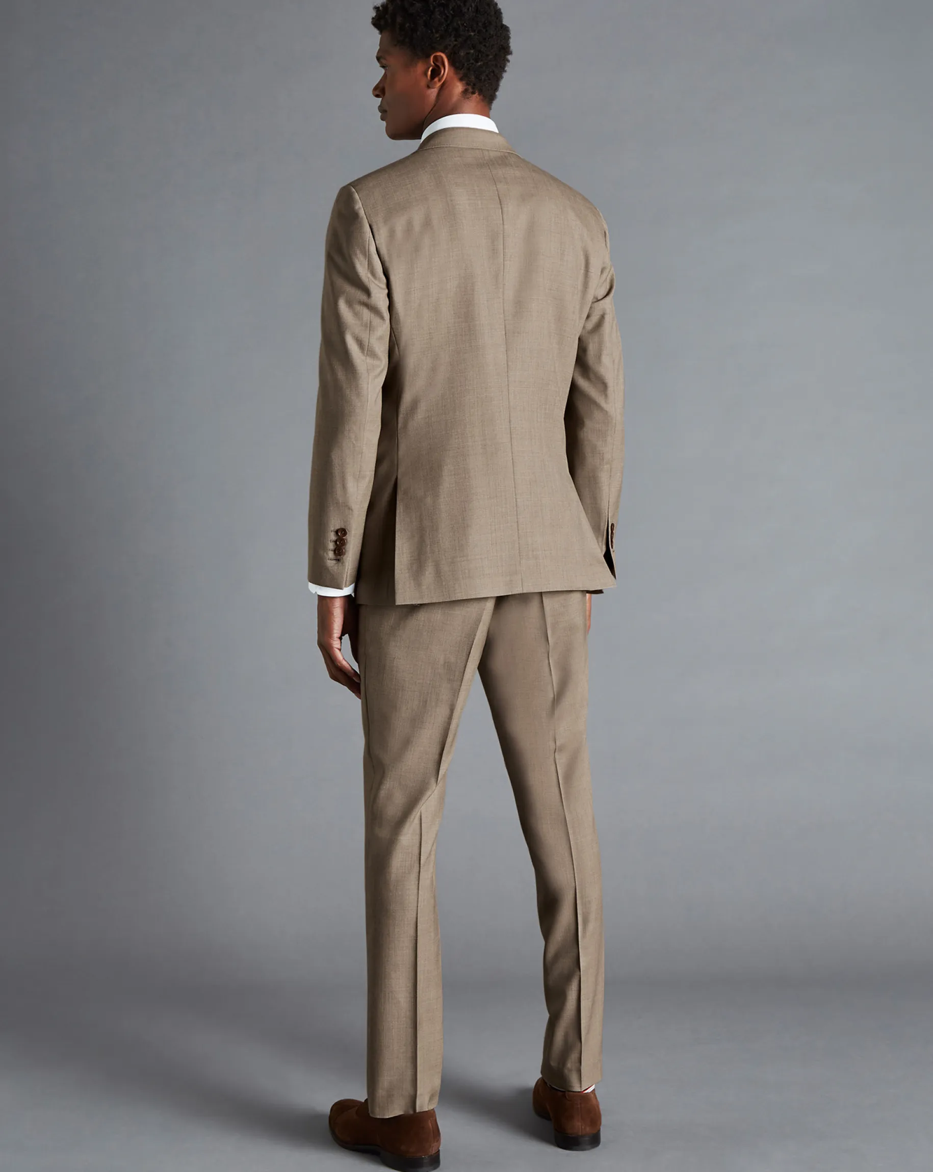 Suit Jackets|Blazers<Charles Tyrwhitt Sharkskin Suit Jacket - Oatmeal