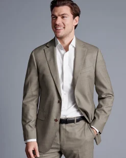 Suit Jackets|Blazers<Charles Tyrwhitt Sharkskin Suit Jacket - Taupe