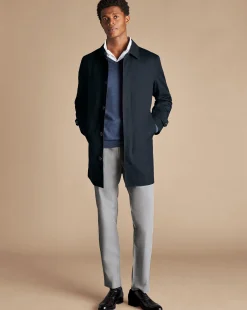 Coats|Raincoats<Charles Tyrwhitt Showerproof Cotton Raincoat - Dark Navy