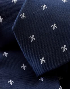 Ties & Bow-ties<Charles Tyrwhitt Silk Fleur-de-lys Tie - French Blue Navy