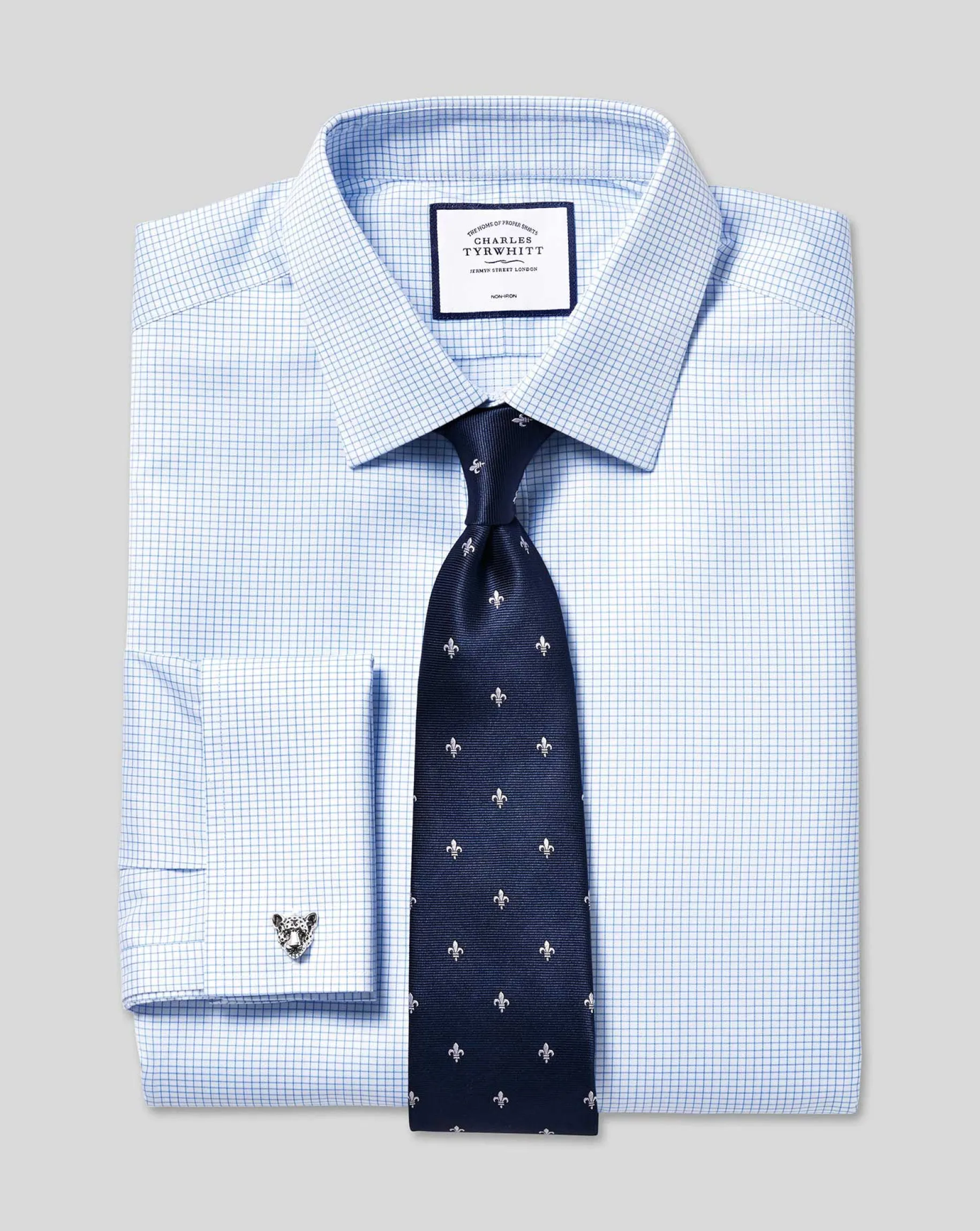 Ties & Bow-ties<Charles Tyrwhitt Silk Fleur-de-lys Tie - French Blue Navy