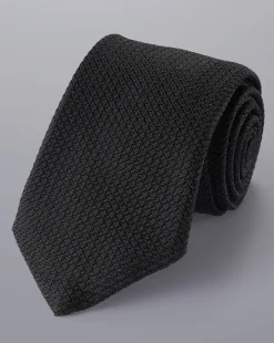 Ties & Bow-ties<Charles Tyrwhitt Silk Grenadine Italian Tie - Black