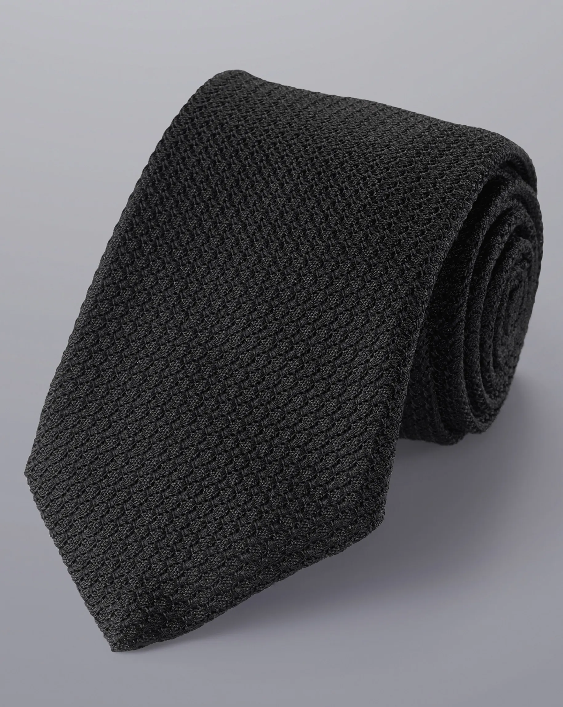 Ties & Bow-ties<Charles Tyrwhitt Silk Grenadine Italian Tie - Black
