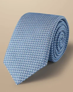 Ties & Bow-ties<Charles Tyrwhitt Silk Grenadine Italian Tie - Light Blue