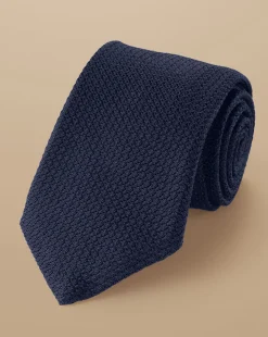 Ties & Bow-ties<Charles Tyrwhitt Silk Grenadine Italian Tie - Petrol Blue Navy