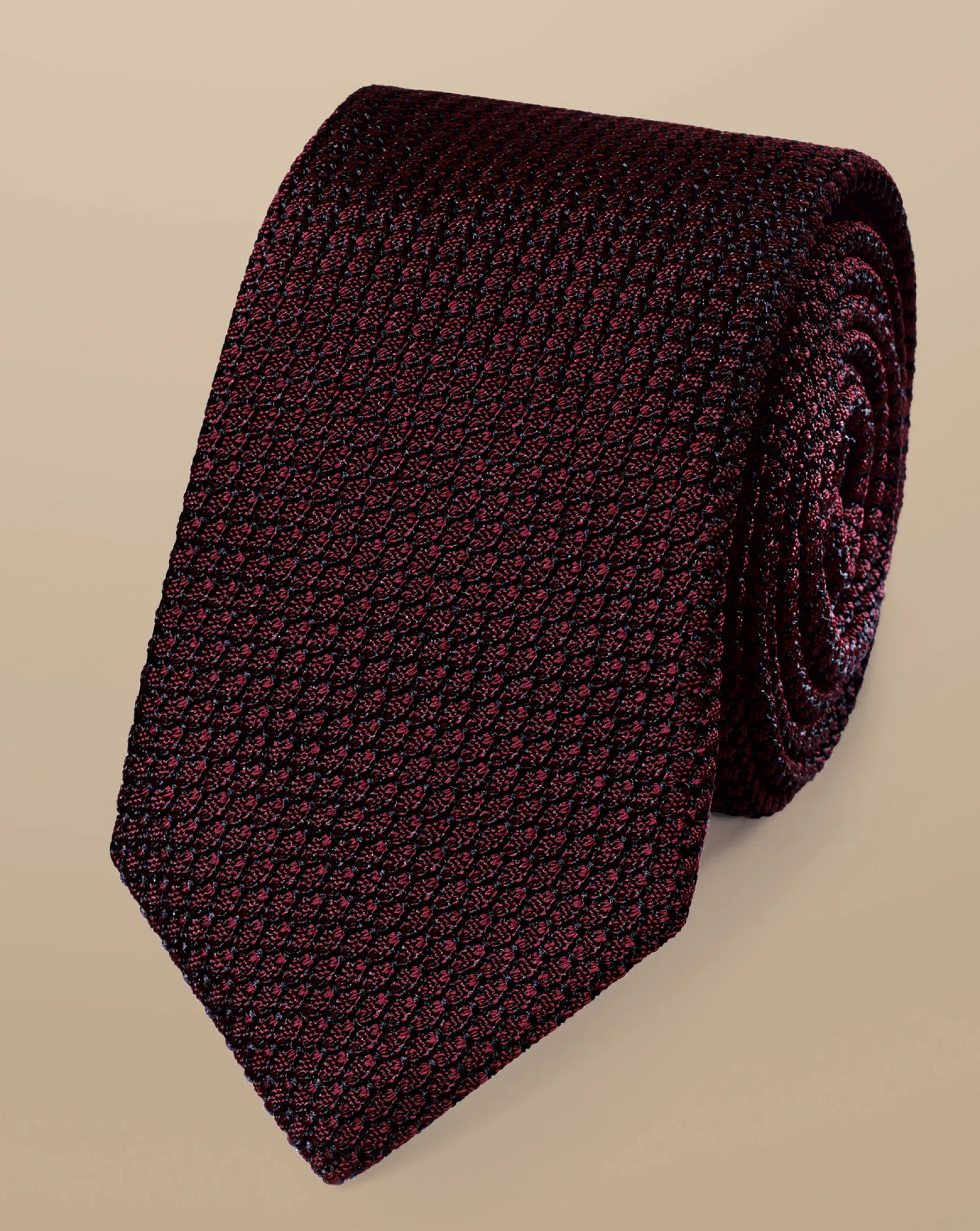 Ties & Bow-ties<Charles Tyrwhitt Silk Grenadine Italian Tie - Maroon Red