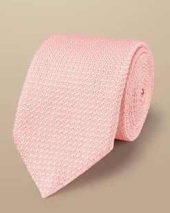 Ties & Bow-ties<Charles Tyrwhitt Silk Grenadine Italian Tie - Light Pink
