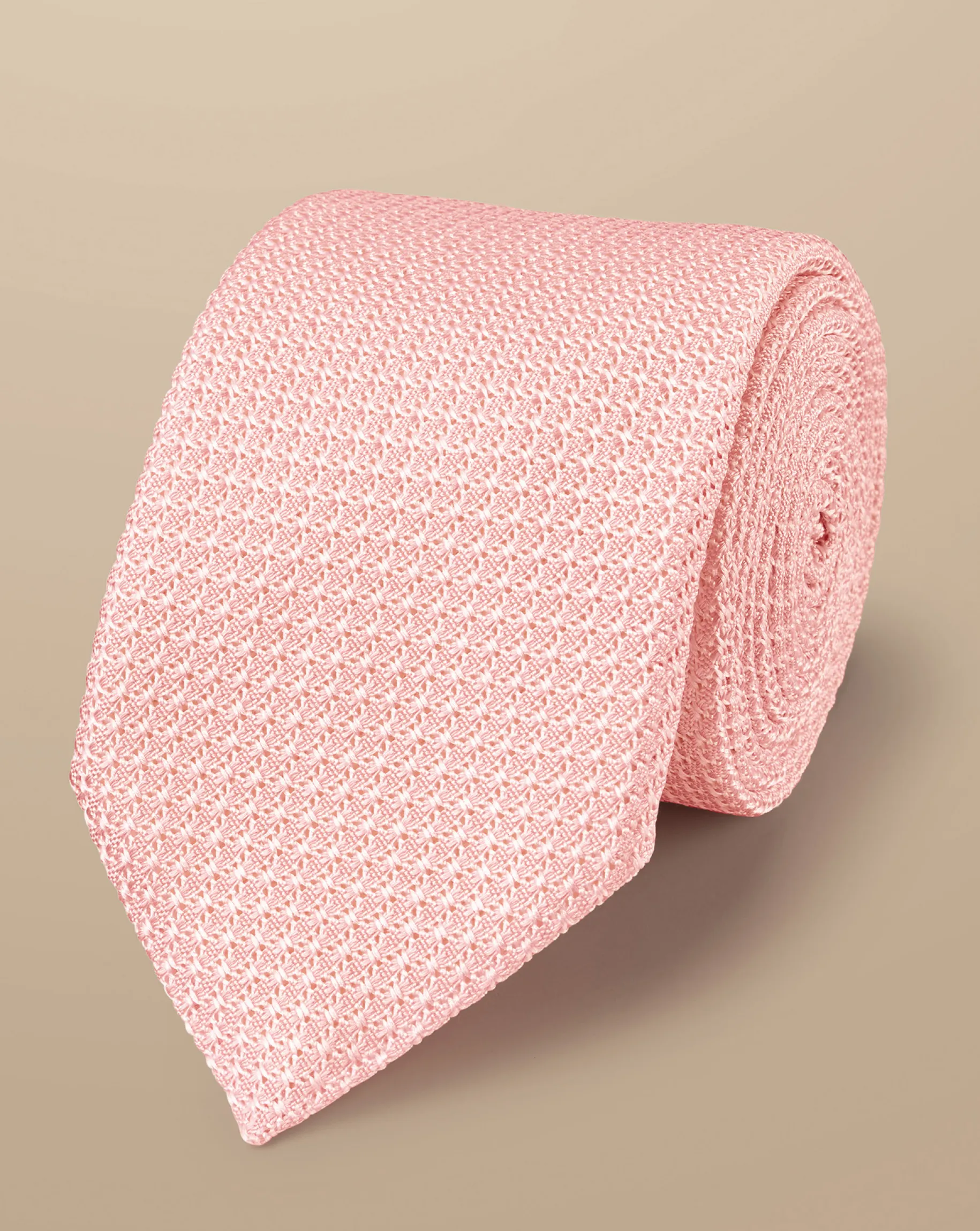 Ties & Bow-ties<Charles Tyrwhitt Silk Grenadine Italian Tie - Light Pink