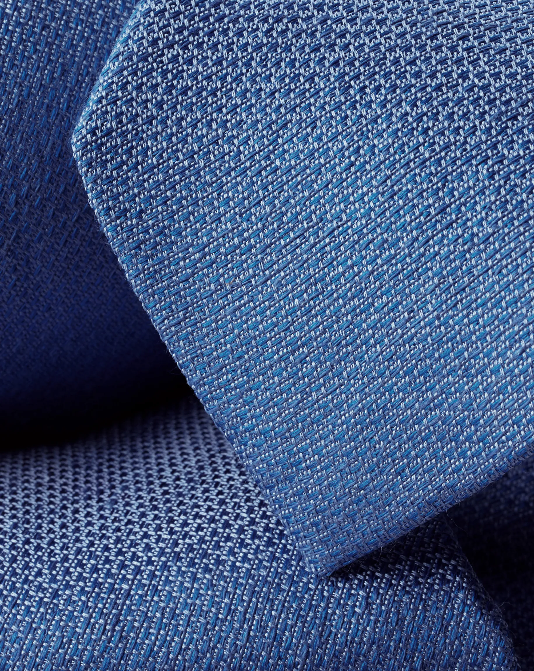Accessories<Charles Tyrwhitt Silk Linen Tie - Ocean Blue