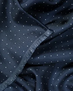 Gloves & Scarves|Evening Accessories<Charles Tyrwhitt Silk Spot Print Scarf - Navy