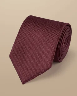 Ties & Bow-ties<Charles Tyrwhitt Silk Tie - Burgundy Red