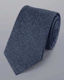 Ties & Bow-ties<Charles Tyrwhitt Silk Wool Blend Tie - Denim Blue