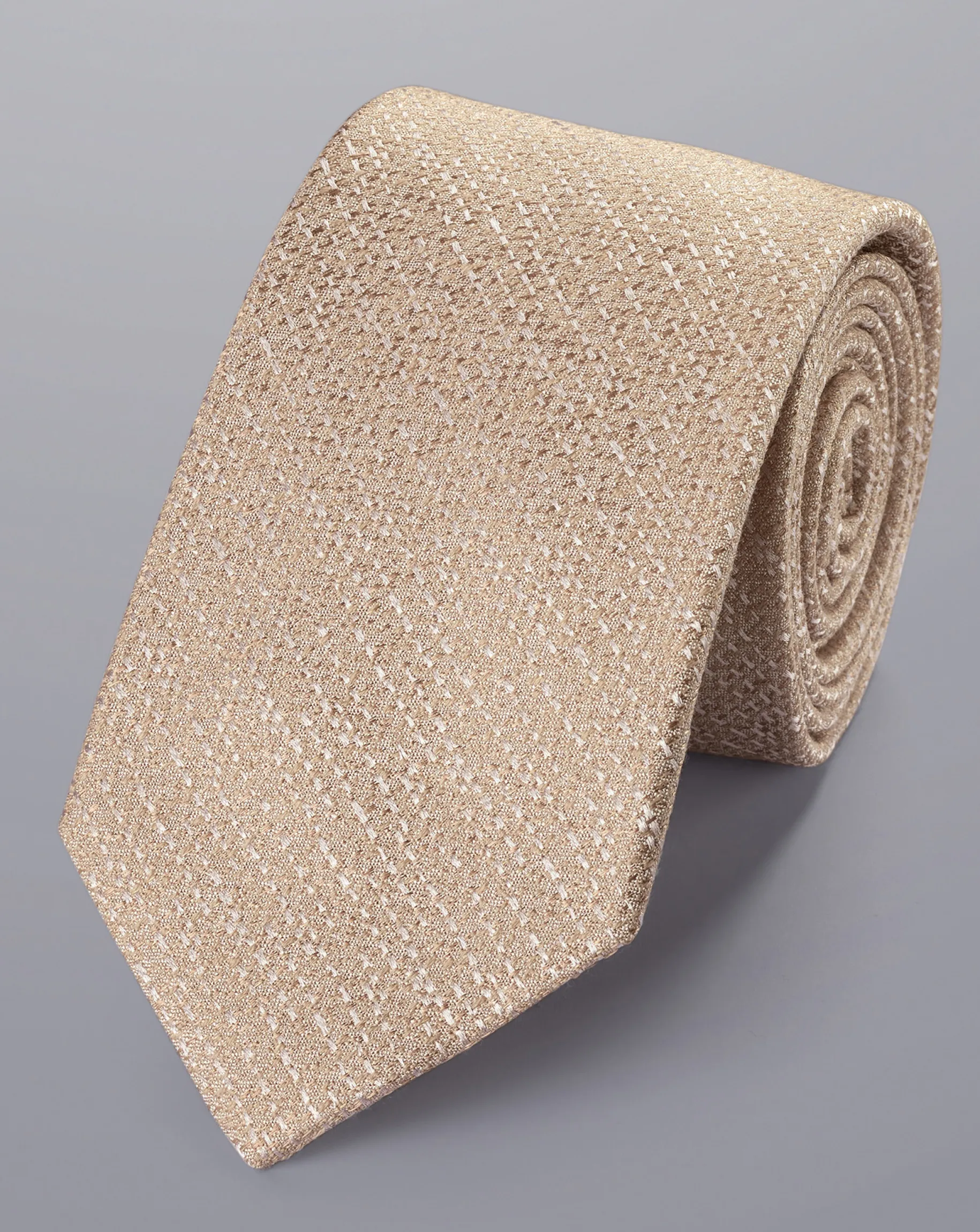 Ties & Bow-ties<Charles Tyrwhitt Silk Wool Blend Tie - Taupe