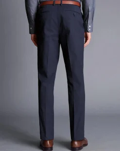 Seasonal Looks|Pants & Shorts<Charles Tyrwhitt Smart Cotton Stretch Pants - Ink Blue