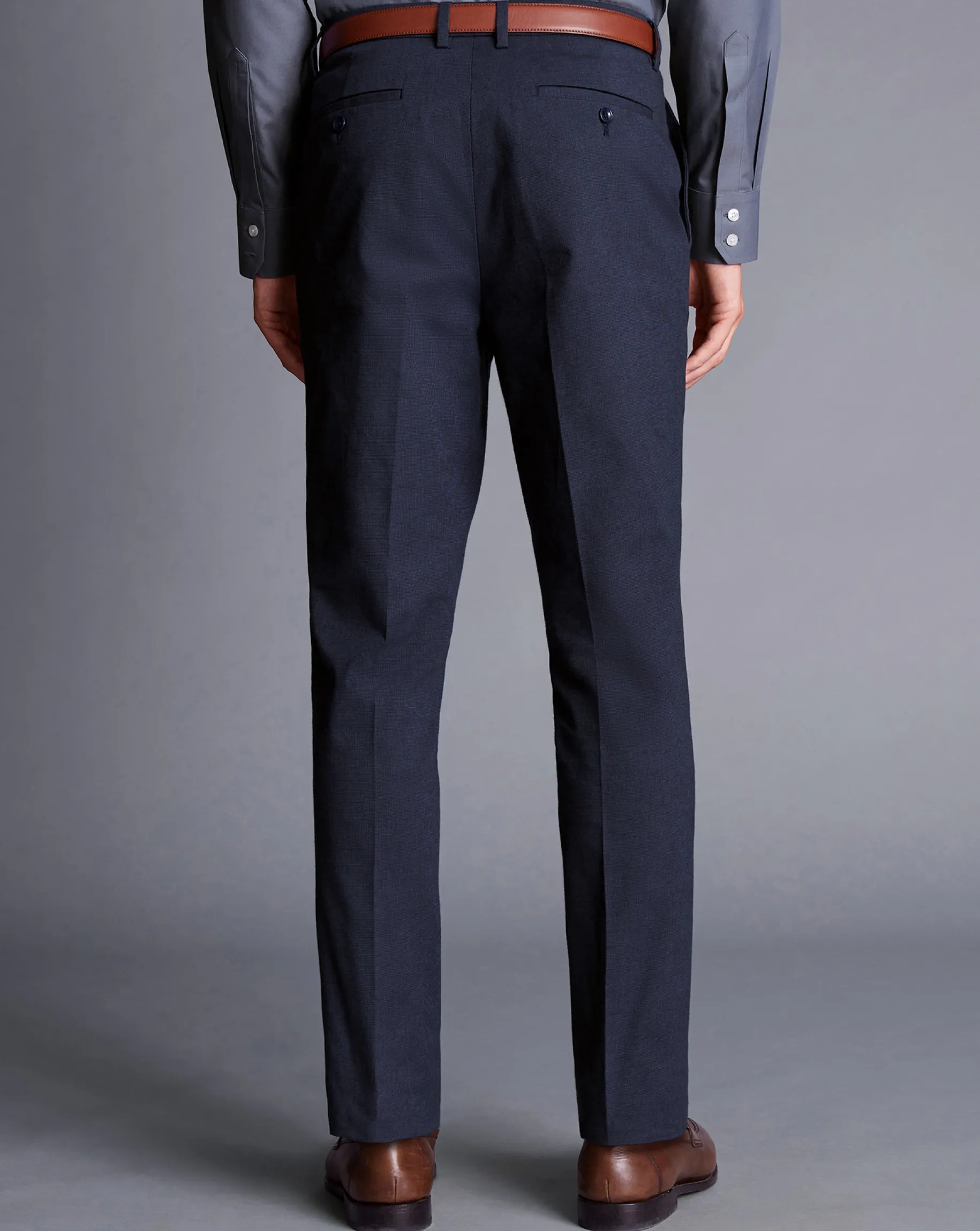 Seasonal Looks|Pants & Shorts<Charles Tyrwhitt Smart Cotton Stretch Pants - Ink Blue