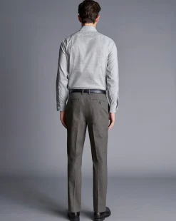 Seasonal Looks|Pants & Shorts<Charles Tyrwhitt Smart Cotton Stretch Pants - Dark Grey