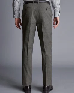 Seasonal Looks|Pants & Shorts<Charles Tyrwhitt Smart Cotton Stretch Pants - Dark Grey