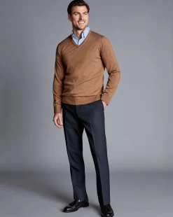 Smart Pants|Blue Pants<Charles Tyrwhitt Smart Italian Luxury Pants - Ink Blue