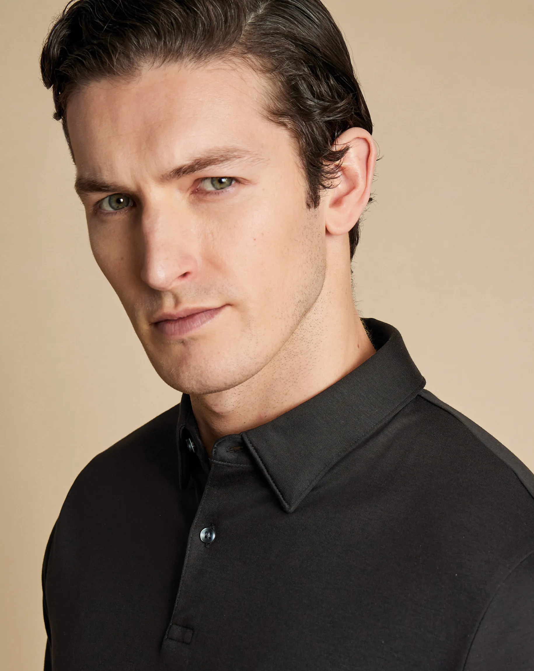 Smart polos|Black<Charles Tyrwhitt Smart Jersey Polo - Black